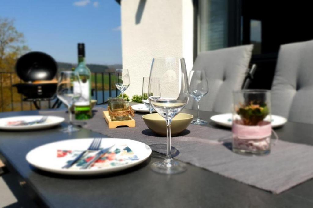 Diemelblick Acht - Ferienhaus Fuer 6 Personen Mit Sauna, Garten Und Dachterrasse Mit Panoramablick 헤링하우젠 외부 사진